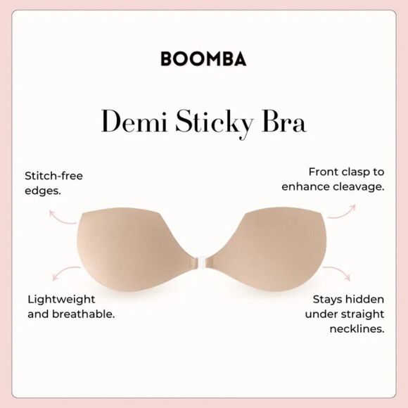 BOOMBA Demi Sticky Bra Sand size F 42B 40C 38D 36DD 34DDD 32G 30H 28I 44A - Picture 5 of 11